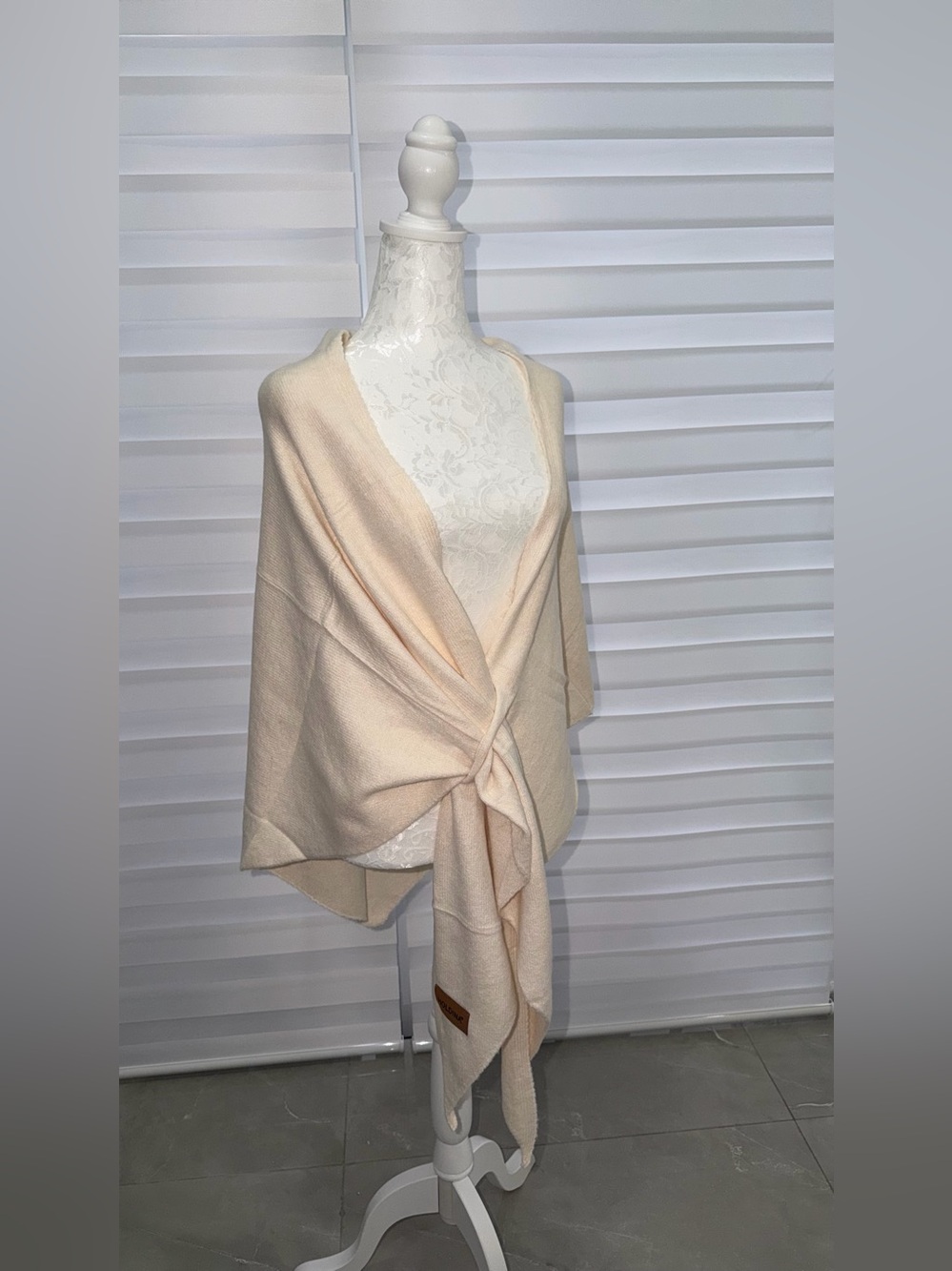 Light Peach Wrap Shawl Women's Coat - Brand: